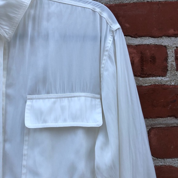 Designer VTG LANVIN Classic White Button Blouse - Picture 7 of 8